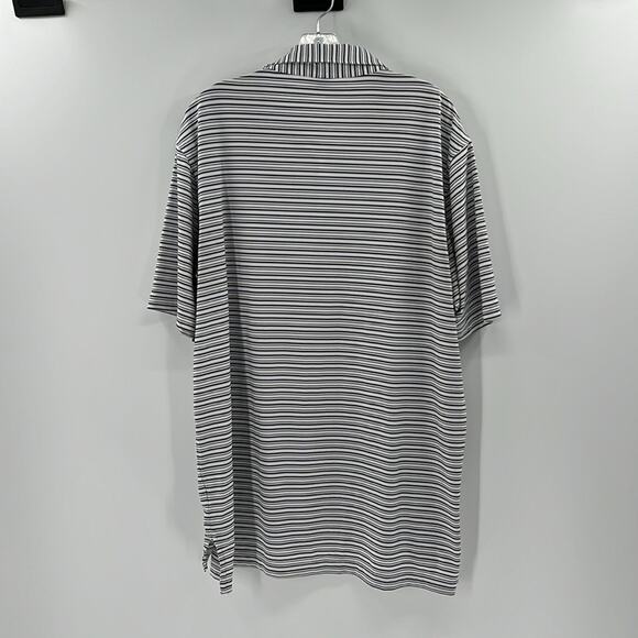 Peter Millar Men's Summer Comfort Short Sleeve Polo - Navy/Silver/White - Large - Picture 7 of 7